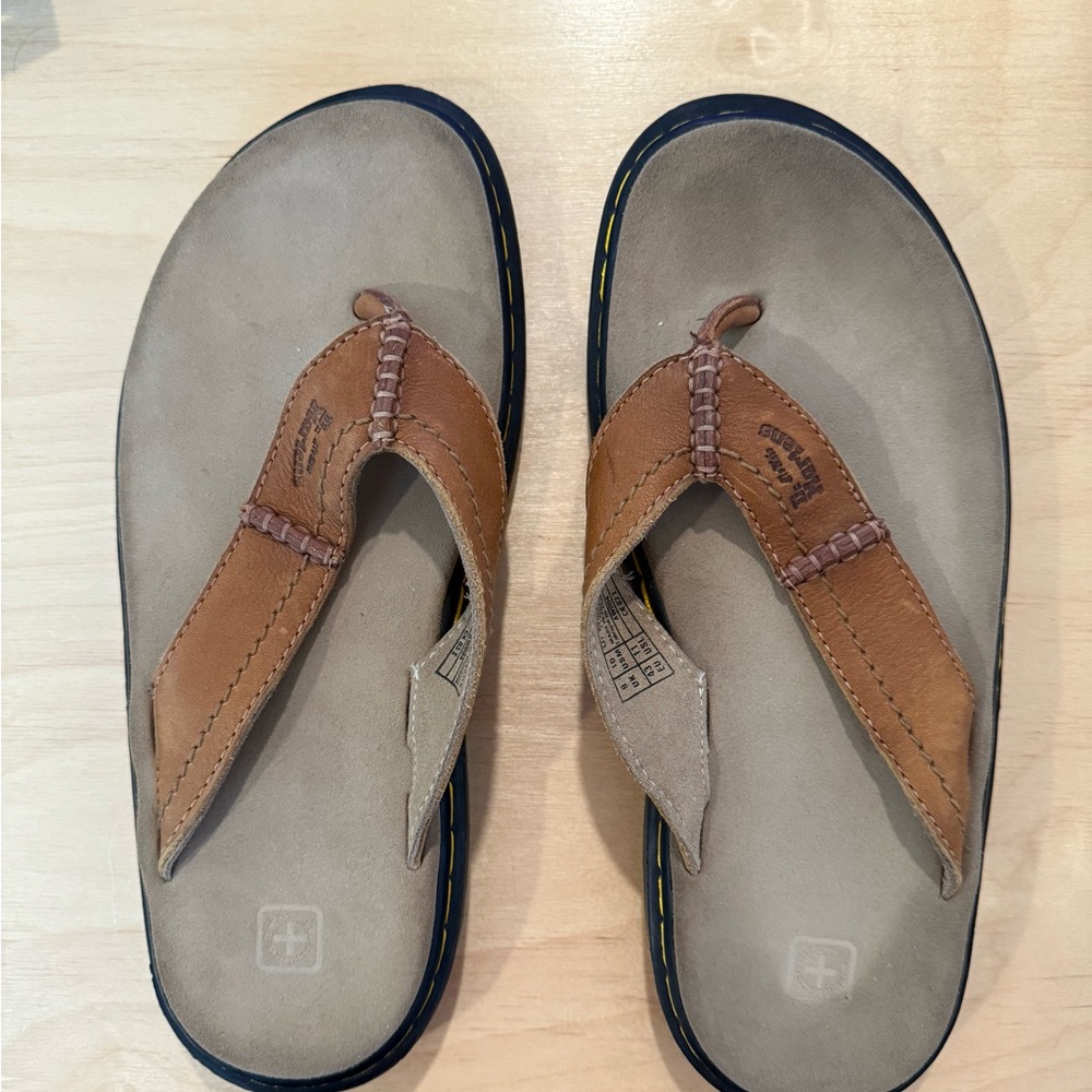 Dr. Martens Brown and Tan Flip-Flops